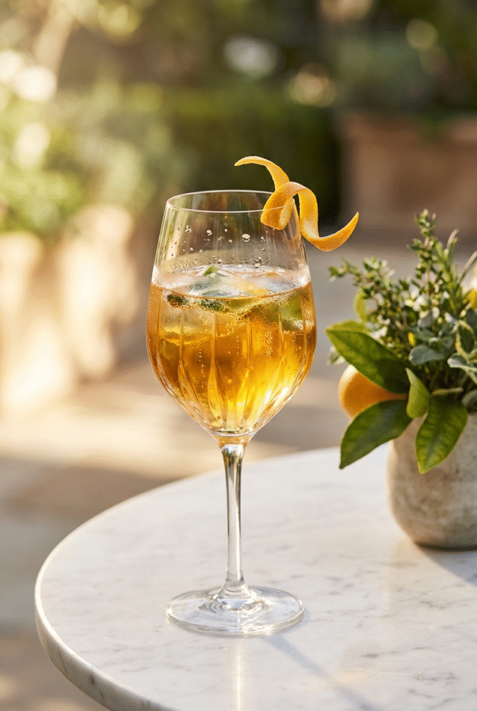 Cocktail: Sunlit Orange Spritz